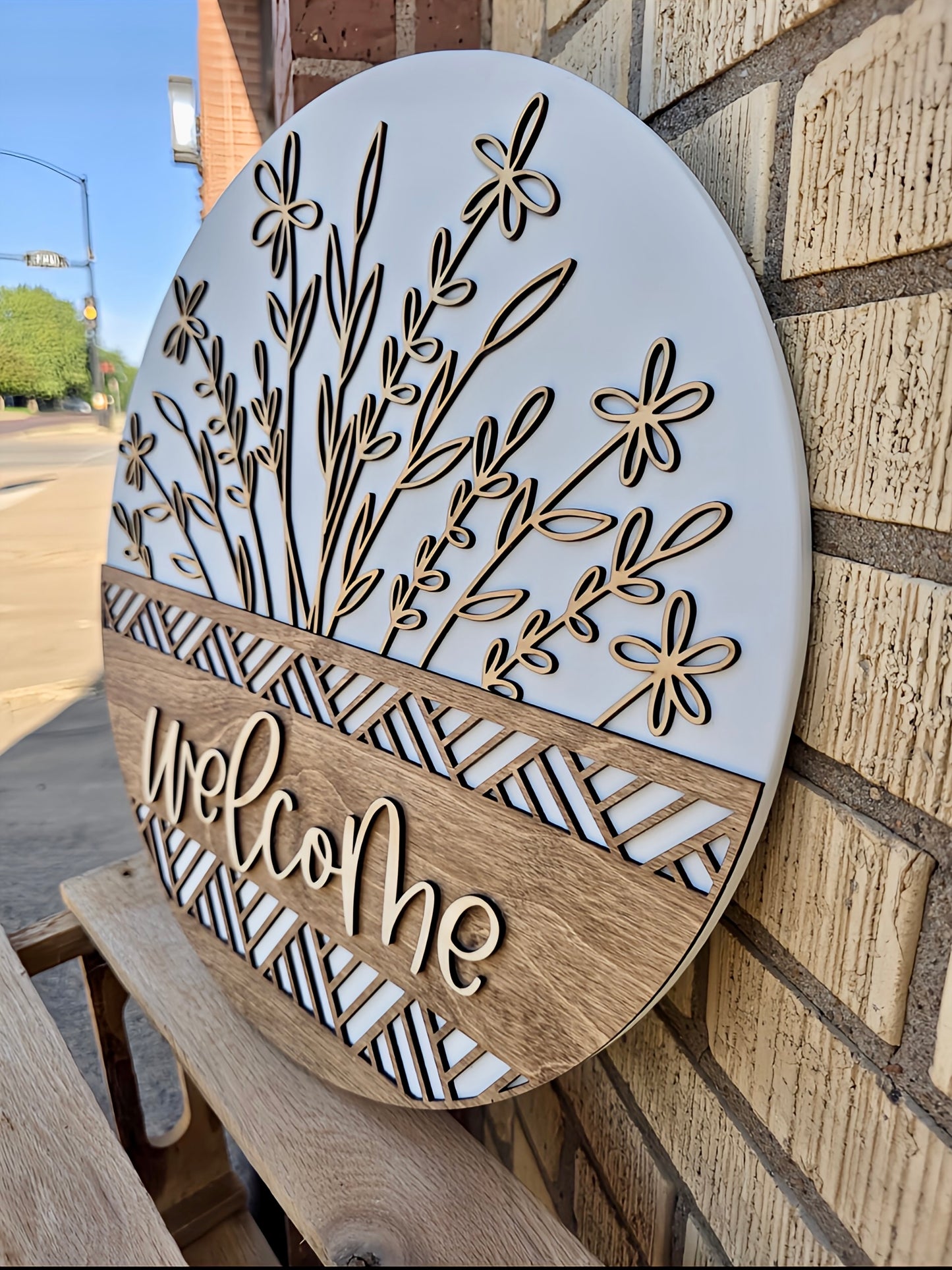 Welcome Door Hanger Sign