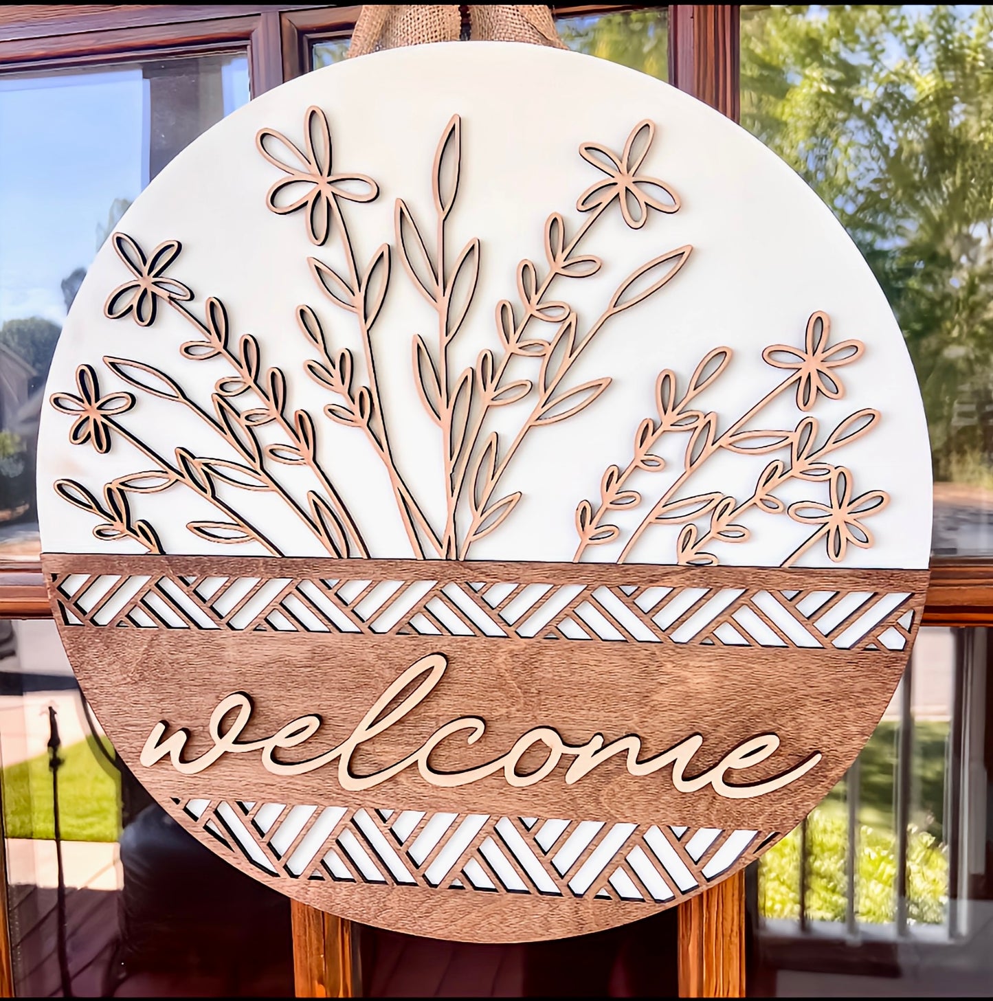 Welcome Door Hanger Sign