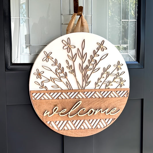 Welcome Door Hanger Sign