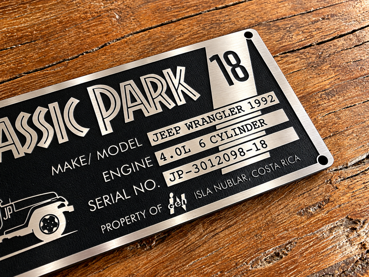 Jurassic Park Plaque
