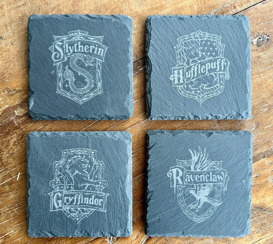 Harry Potter House Crest Slate Coasters