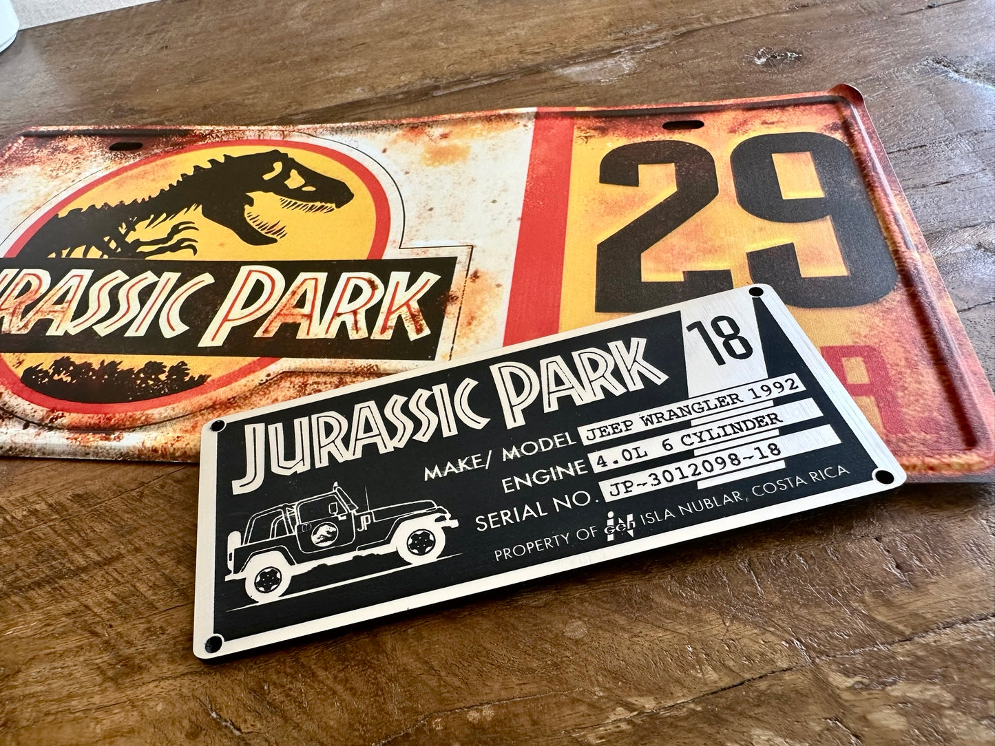 Custom Number - Jurassic Park Plaque