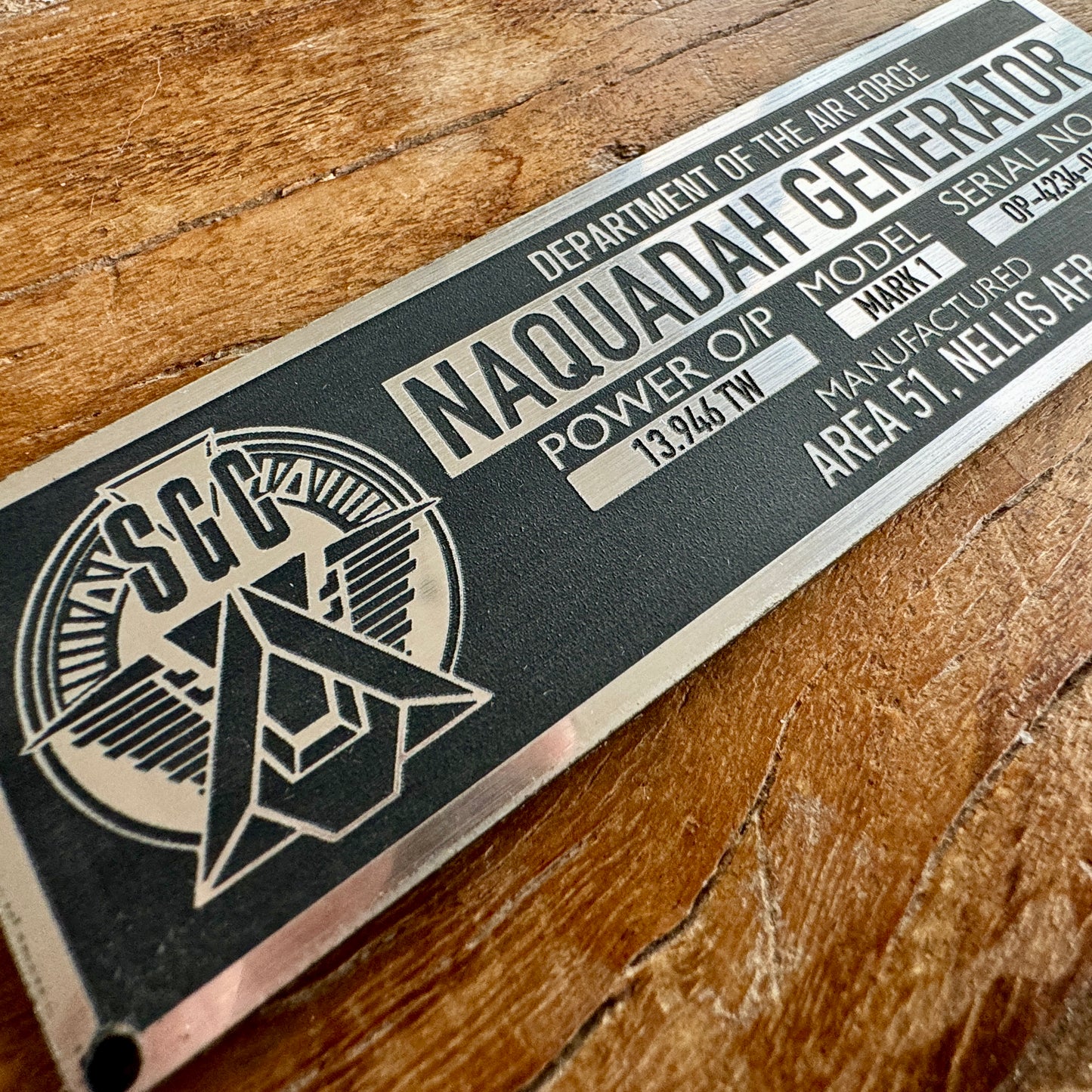 Naquadah Generator Plaque