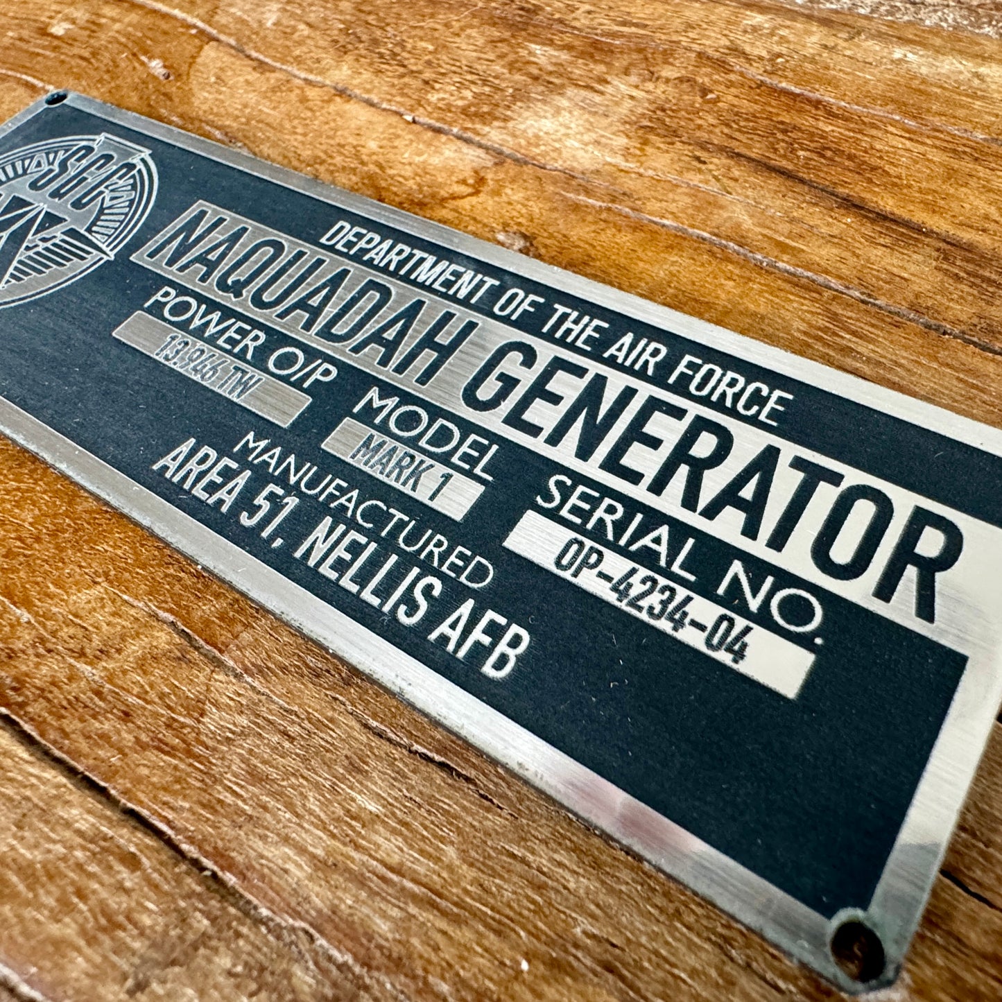 Naquadah Generator Plaque