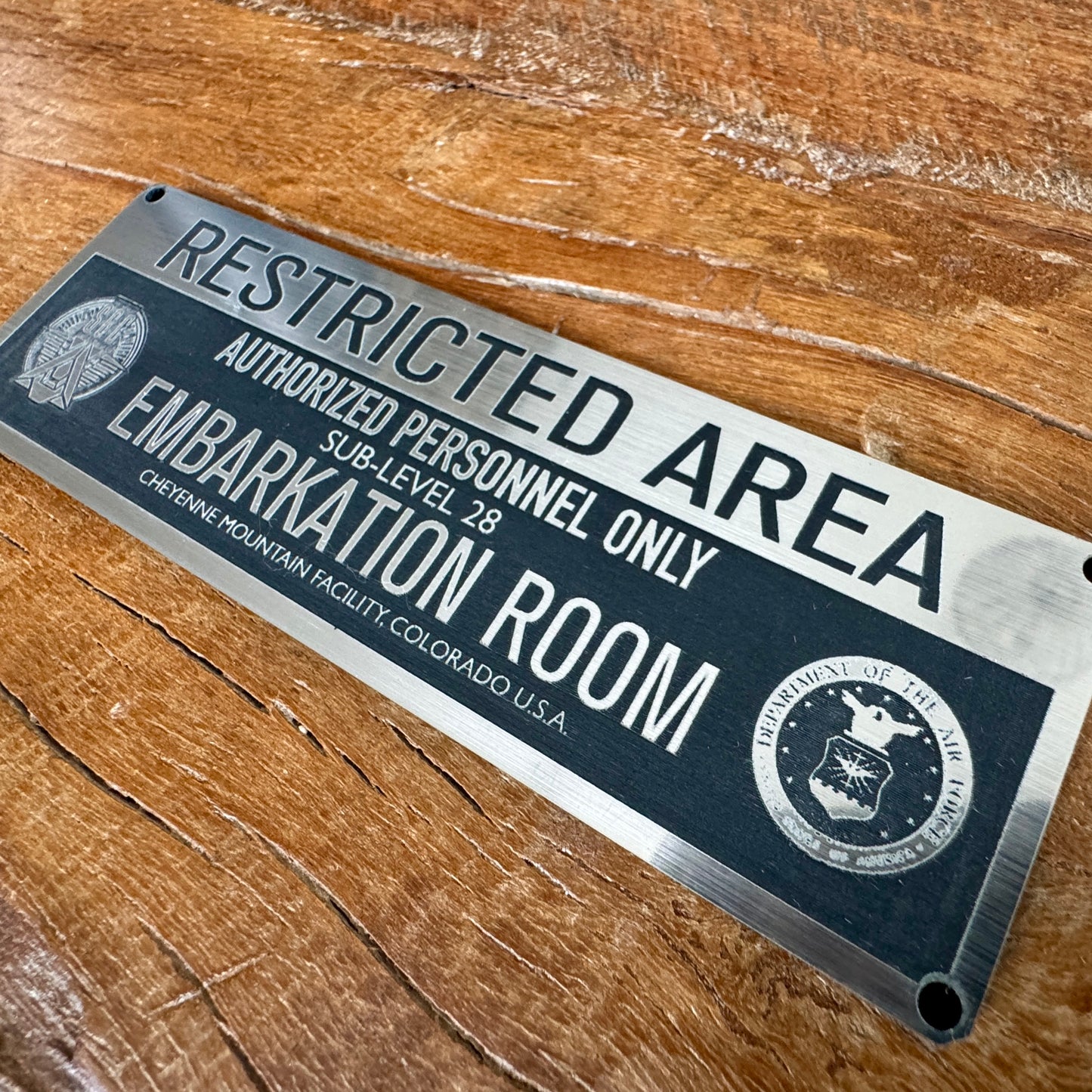 Stargate Restricted Area Plaque