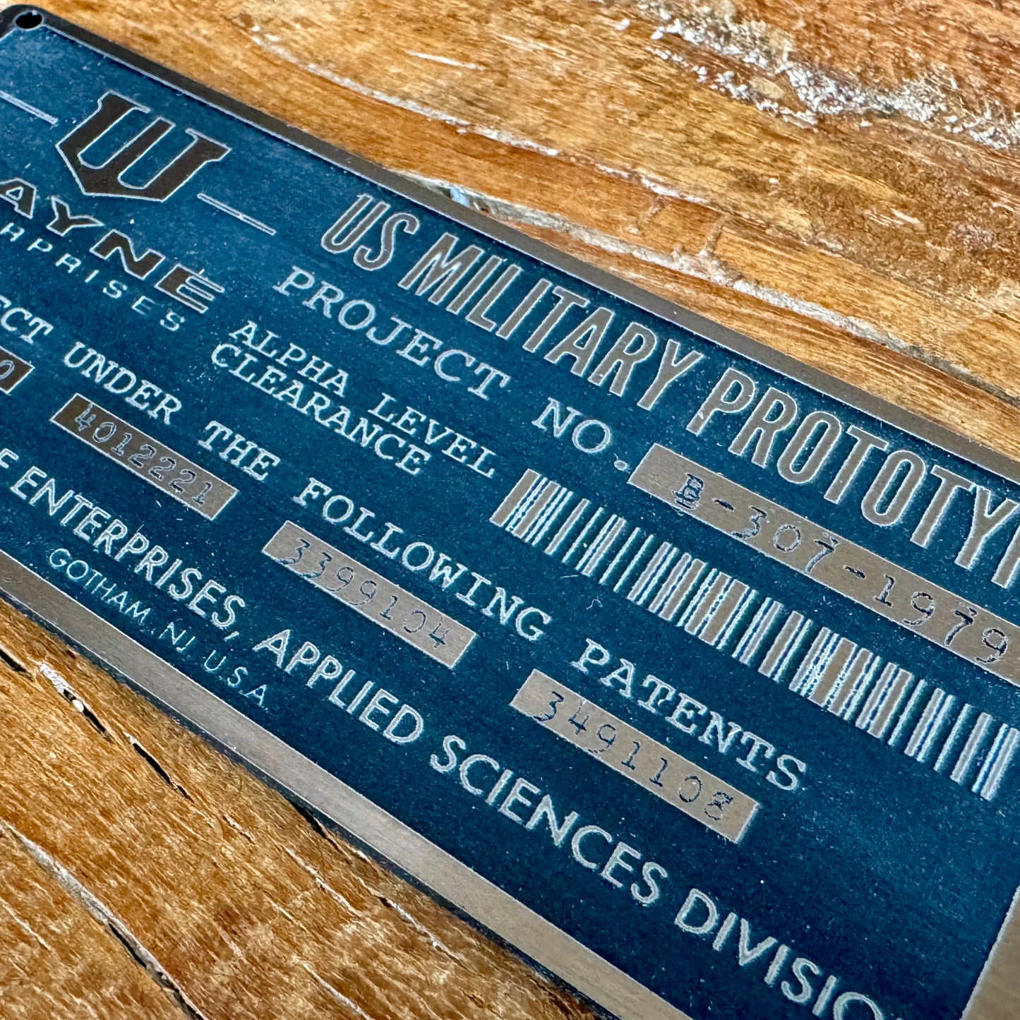 Wayne Enterprise Plaque