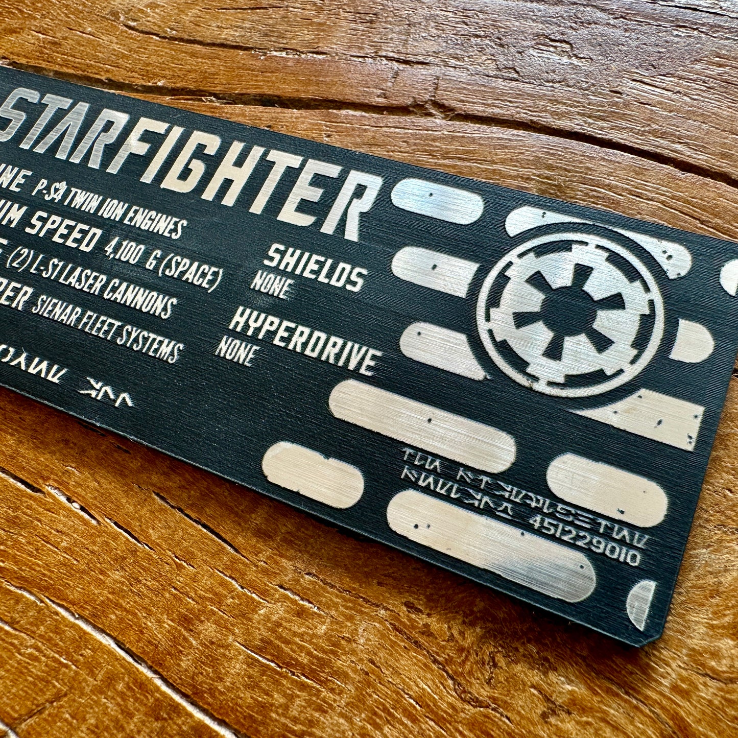 Star Wars - T.I.E. Starfighter Plaque