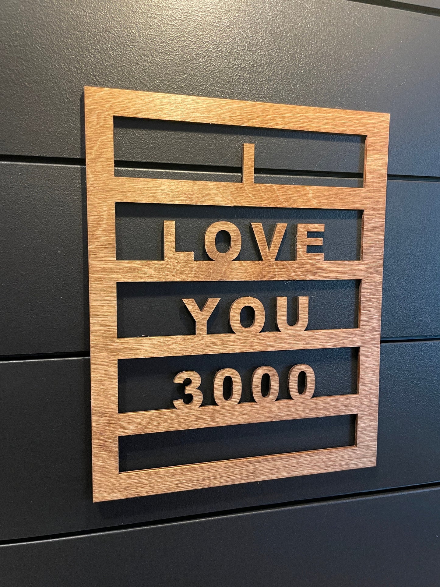 I Love You 3000 Wooden Home Decor Sign