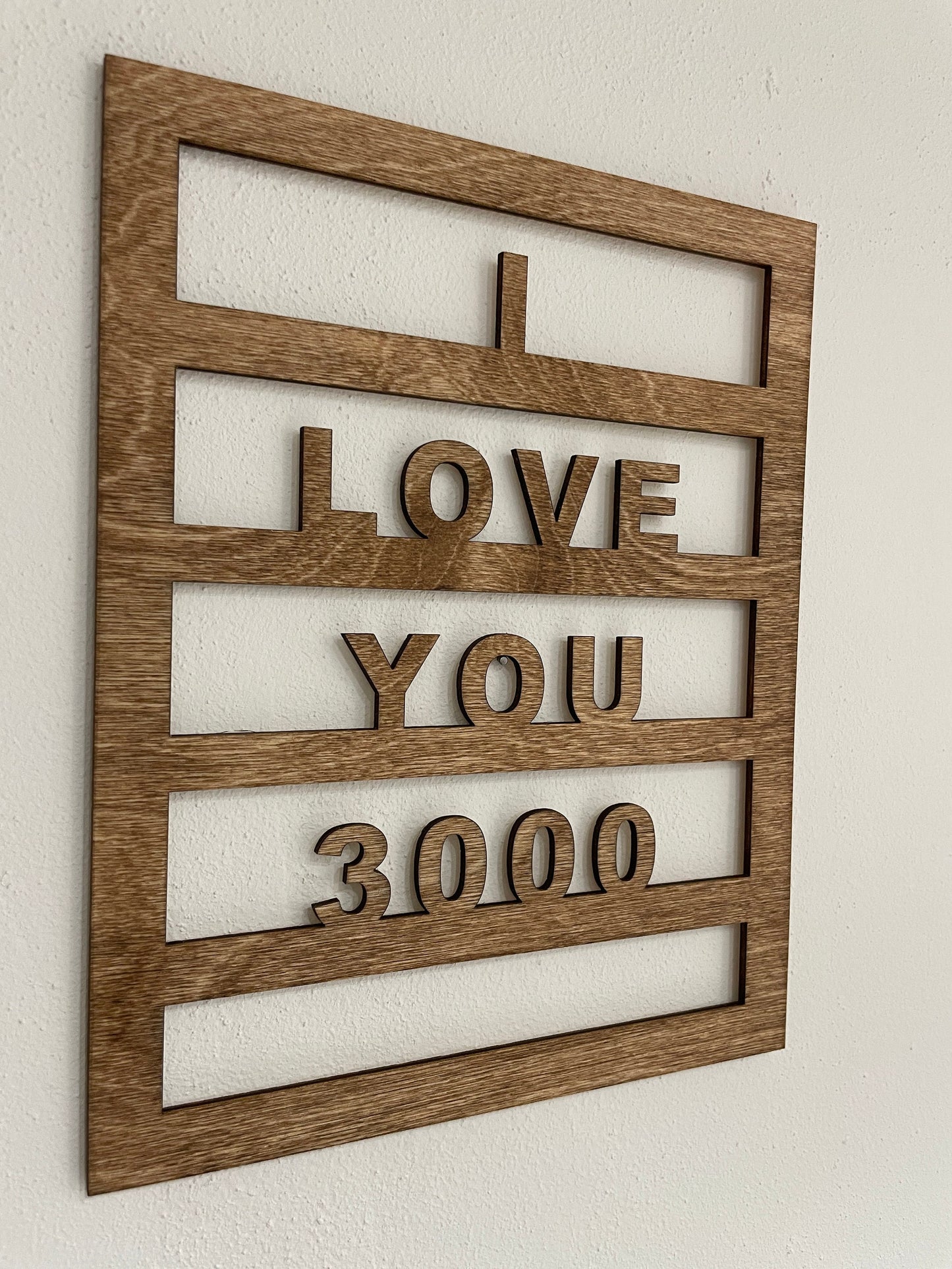 I Love You 3000 Wooden Home Decor Sign