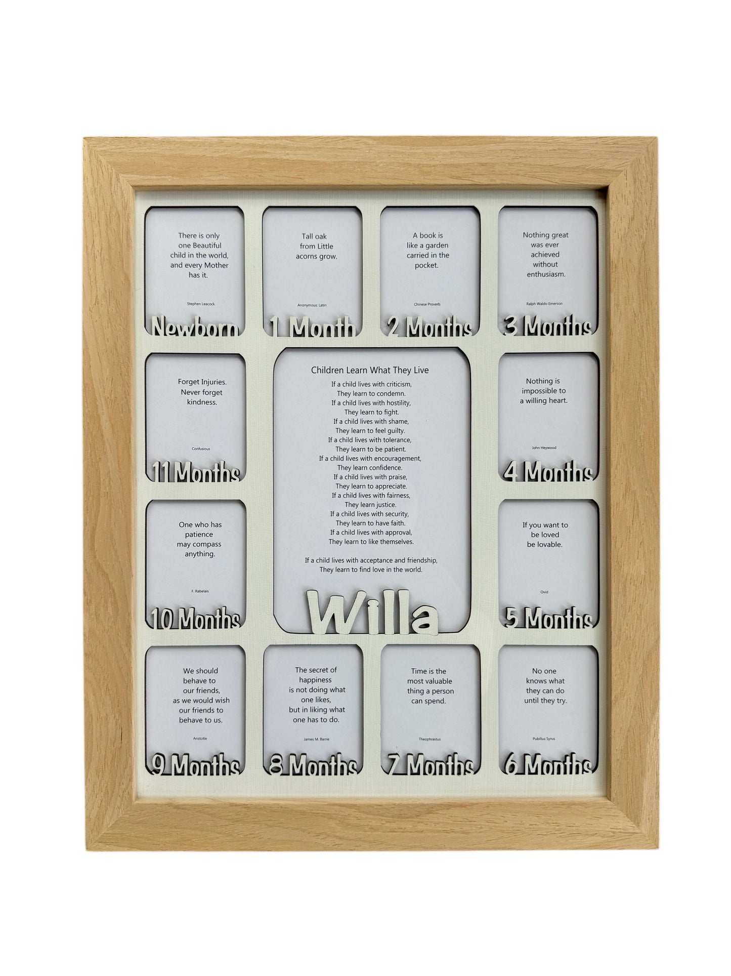 Personalized Baby’s First Year Collage Frame