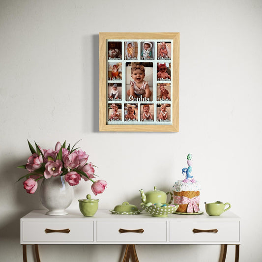 Personalized Baby’s First Year Collage Frame