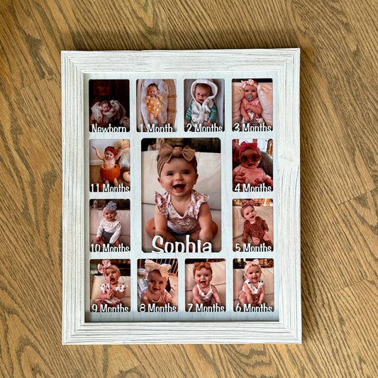 Personalized Baby’s First Year Collage Frame