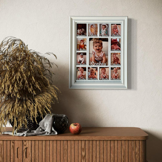 Personalized Baby’s First Year Collage Frame