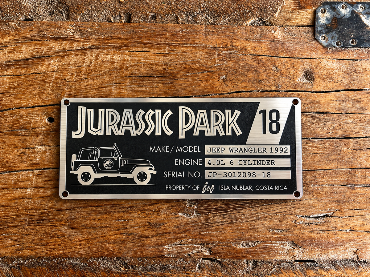 Custom Number - Jurassic Park Plaque