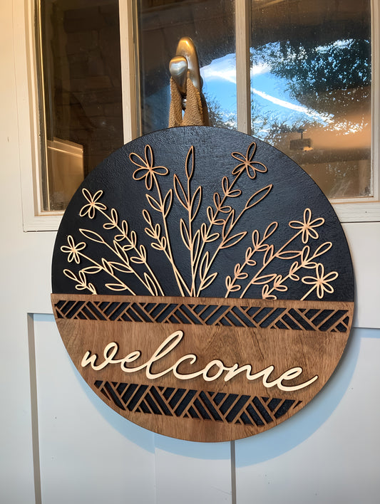 Welcome Door Hanger Sign