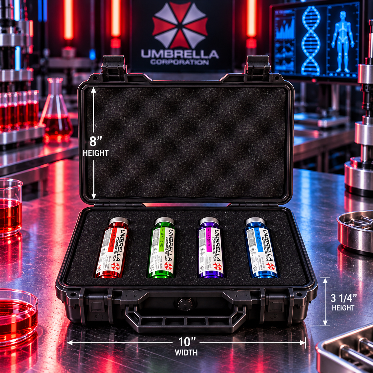 Resident Evil Case with Vials