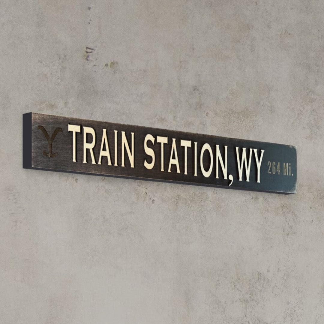 Yellow Stone- Train station Wall Art