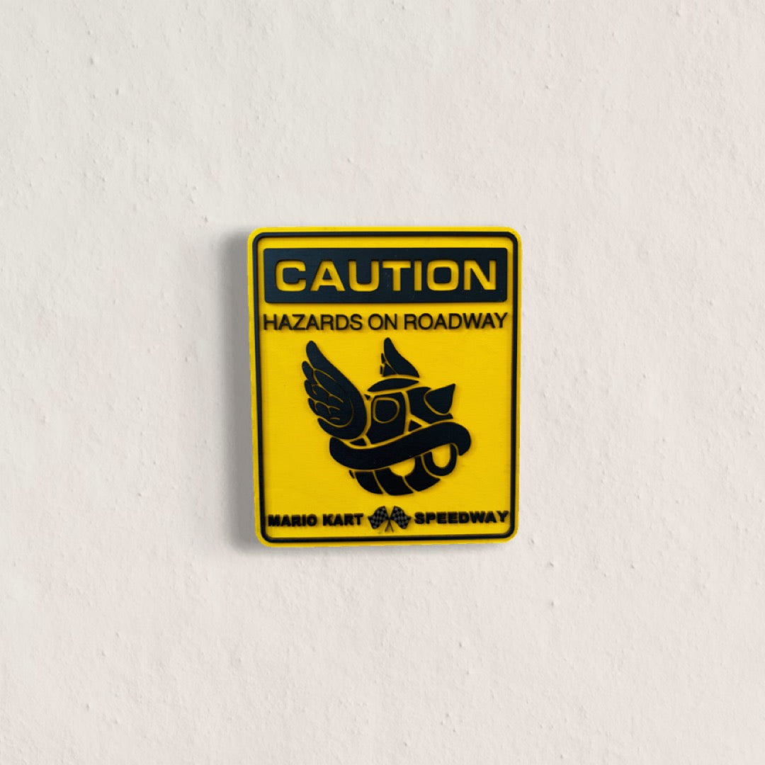 Mario Cart Caution - Wall Art