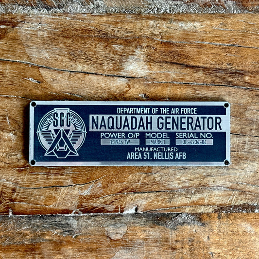 Naquadah Generator Plaque