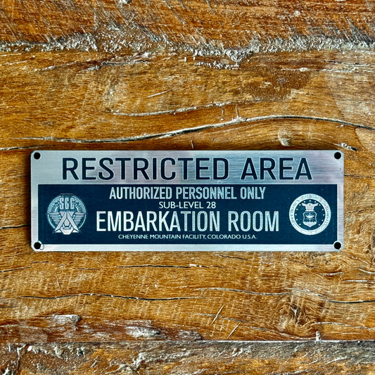 Stargate Restricted Area Plaque