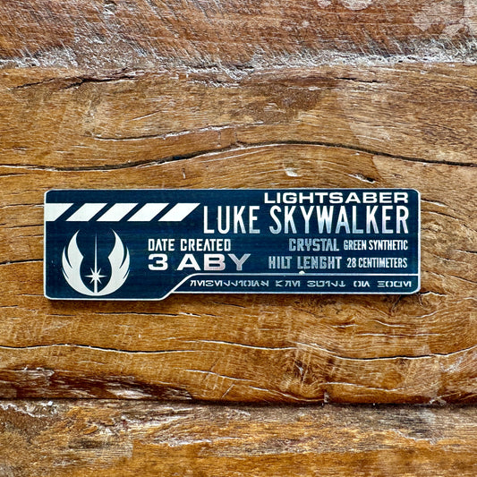 Star Wars - Luke Skywalker Plaque