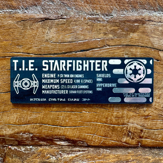 Star Wars - T.I.E. Starfighter Plaque