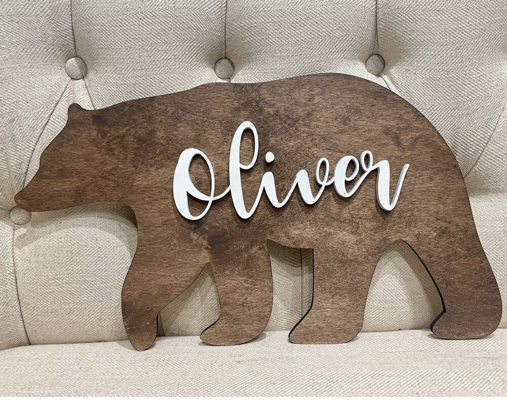 BEAR Nursery Name Sign