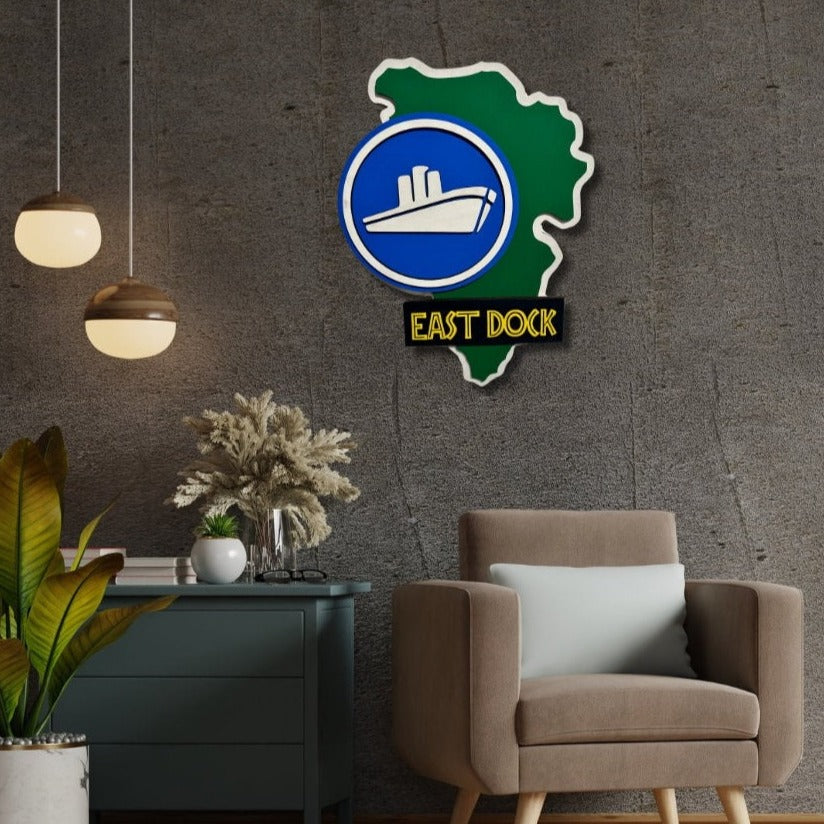 Jurassic Park East Dock Sign